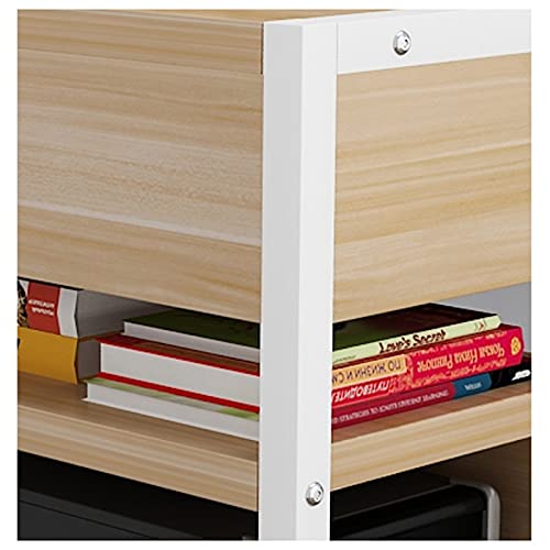 WAOCEO CPU Stand 3-Tier Adjustable PC Tower Stand Cart with Caster Wheels (White)