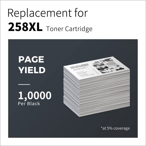LEMEROUTRUST (with Chip) Remanufactured Toner Cartridge Replacement for HP 58X 58A CF258X CF258A use with HP Laserjet Pro M304 M404n M404dn Laserjet Pro MFP M428dw M428fdw Printer (Black, 2-Pack)
