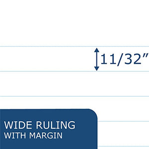 Roaring Spring Test Blue Exam Book, 1 Case (600 Total), Wide Ruled with Margin, 8.5" x 7" 8 Sheets/16 Pages, Blue Cover