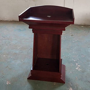 None Lectern Podium Stand Solid Wood Conference Room School Training Host Desk Hotel Wedding Reception Desk #2