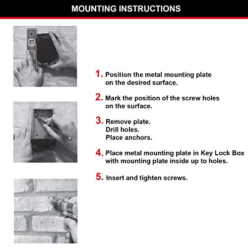 MASTER LOCK Connected Key Safe [Wall Mounted] [Bluetooth or Combination] - 5441EURD - Select Access Smart Key Lock Box