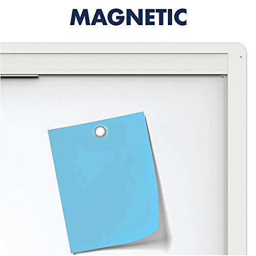 Quartet Dry Erase Easel, Magnetic, 40" x 68", Motion Dual-Track, Mobile, Aluminum Frame (ECM4068DT)