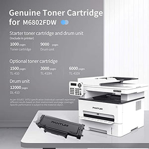 Pantum M6802FDW Wireless Laser Printer Scanner Copier Fax All-in-One, Auto -Duplex Printing, with 1 Pack TL-410X 6000 Pages Yield Toner Cartridge