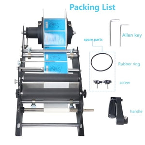 ZONEPACK Manual Labeling Machine for Bottles - Upgraded Label Applicator Sticker Printer with Handle