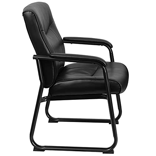 Flash Furniture HERCULES Series Big & Tall Black LeatherSoft Executive Side Reception Chair