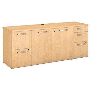 Bush Business Furniture 300 Series 72W x 22D Natural Maple Office Storage Credenza