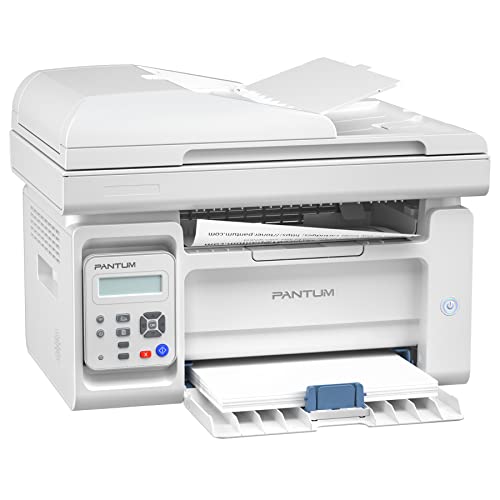 All in One Laser Printer Scanner Copier with Auto Document Feeder, Wireless Multifunction Black and White Laser Printer, Pantum M6552NW(W4G61A) White