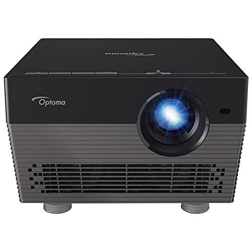 Optoma Portable LED UHD 4K Smart Projector Works with Alexa & Google Assistant (UHL55) with Carbon Steel Projector Ceiling Mount, 2X 6ft HDMI Cable, 6-Outlet Surge Adapter & 1 Year Extended Warranty