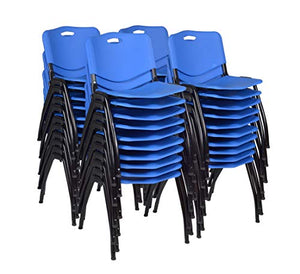 Romig M Lightweight Stackable Sturdy Breakroom Chair (40 Pack) - Blue