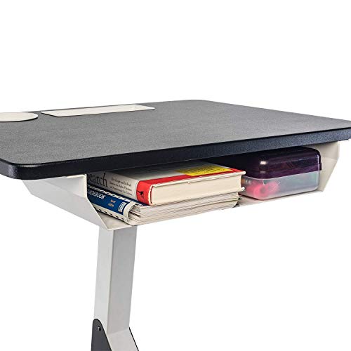 FitStudent Junior Bike Desk - Standing Desk Exercise Bike Pedal Machine with Stabilizer Wheels for Easy Movement - Height Adjustable Desk and Seat with Desk Top Storage