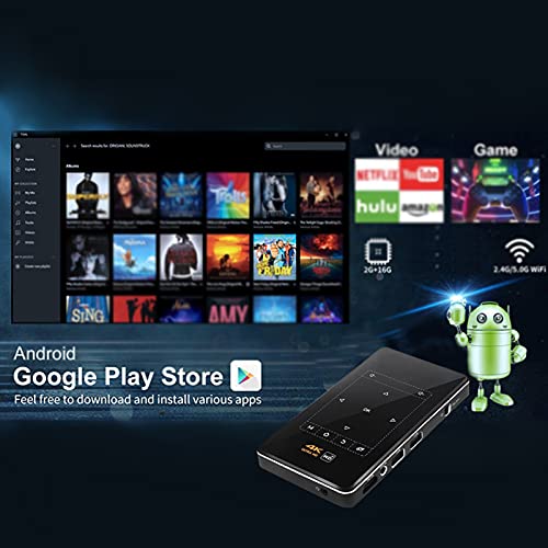 KFJZGZZ Projector 4K Mini WiFi Full HD 1080P LED Portable Home Theater Smart Video Projector