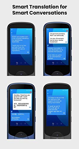 Language Translator Device with Unlimited 2-Year Global Data, No Wifi Need, Jarvisen Instant Real Time Two Way Voice 60 Languages and Selected Offline Translation, Support Bluetooth Earphone (Grey)