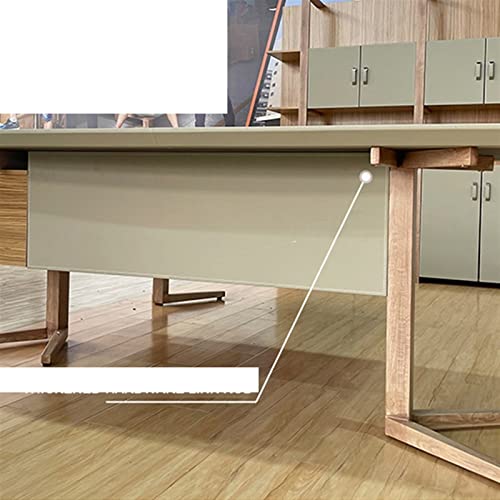 TAPIVA Executive Desk Veneer Boss Table Solid Wood - Cream Color