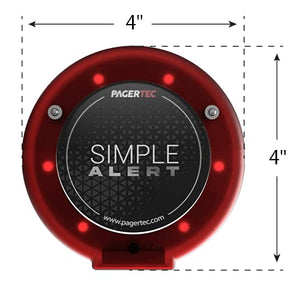 Pagertec Long Range Slimbar Paging System with Red LED Lights (Set of 20)