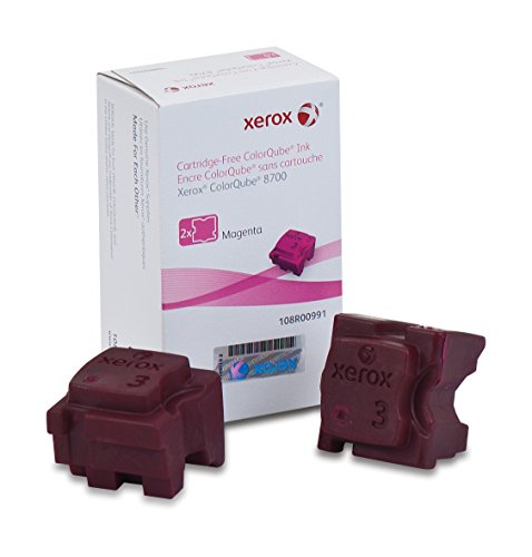 Genuine Xerox Magenta Solid Ink Sticks for the Xerox ColorQube 8700 (2 pcs/Box),  108R00991
