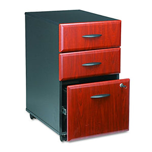 Bush Business Furniture WC94453PSU Series A 3 Drawer Mobile File Cabinet, Hansen Cherry/Galaxy