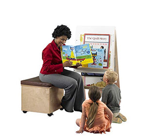 Childcraft Help On Wheels Mobile Teacher Stool, 18 x 18 x 18 Inches