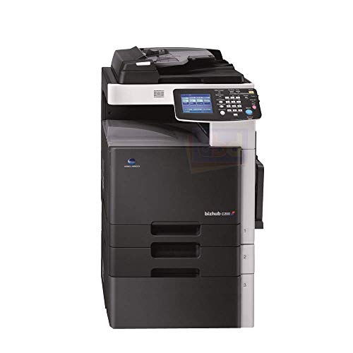 Refurbished Konica Minolta Bizhub C200 A3 Color Laser Multifunction Copier -20ppm, Copy, Print, Scan, Network, Auto Duplex, 2 Trays, Cabinet (Certified Refurbished)