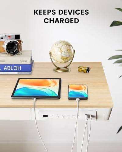 ErGear Electric Standing Desk with Drawer, 48 x 24 inch, USB Charging Ports