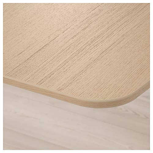 ikea BEKANT Desk, white stained oak veneer, black