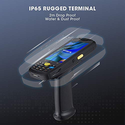 MUNBYN Android Barcode Scanner, Zebra Scanner, QR, 2D Barcode Scanner Zebra, Numeric Keypad, WiFi, 4G Android Scanner, Android Barcode Scanner Pistol Grip Comfortable to Hold for Warehouse Inventory