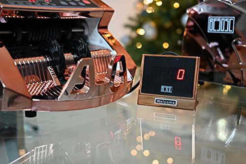 Rose Gold Money Counter by BESOSC with UV/MG Detection, 80W Bill Counter with Counterfeit Bill Detection, LED Display, 1000 pcs per Minute, no Mixed Bill Counting
