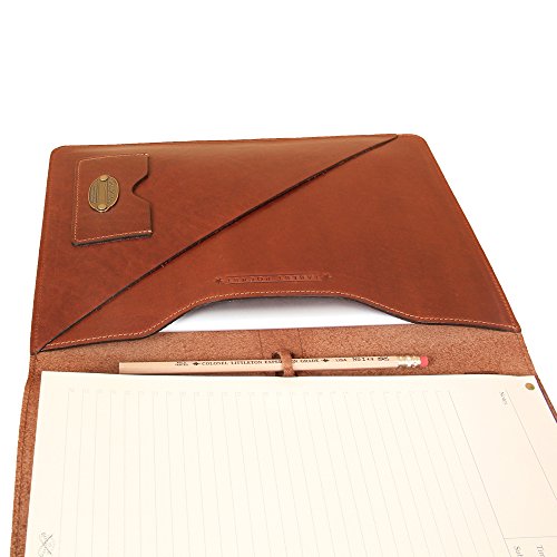 Brown Leather Tablet Portfolio Case No. 18 - USA Made, Fits iPad | Col. Littleton