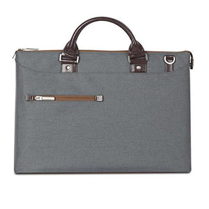 Moshi Urbana Briefcase – Slim Laptop Case with Shoulder Strap - Mineral Gray