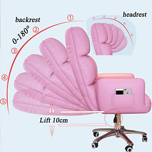 HQBL Ergonomic PU Leather Home Office Chair with Arm,180° Reclining- Height Adjustment Computer Desk Sofa Chairs with Swivel Wheel, Mid-Back-for Kid/Adult/Leisure