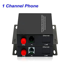 AIVYNA Telephone Converters - PCM Voice Tel Over Fiber Optic Multiplexer, Caller ID and Fax Support (16 Channel)