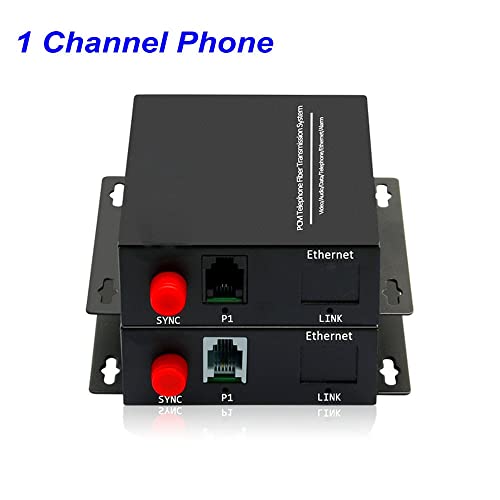 AIVYNA Telephone Converters - 8 Channel PCM Voice Tel Over Fiber Optic Multiplexer, Caller ID and Fax Support (Size: 8P)