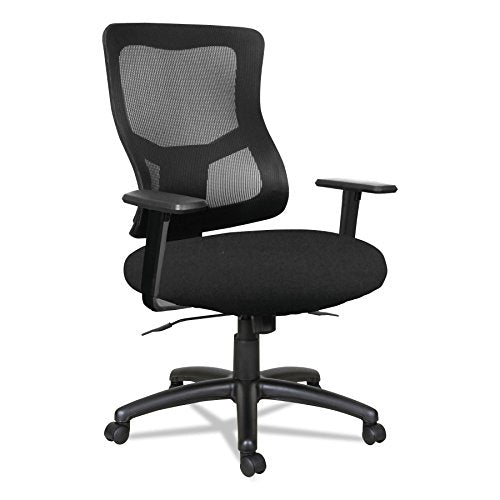 Alera ALEELT4214S Elusion II Series Mesh Mid-Back Synchro with Seat Slide Chair, Black