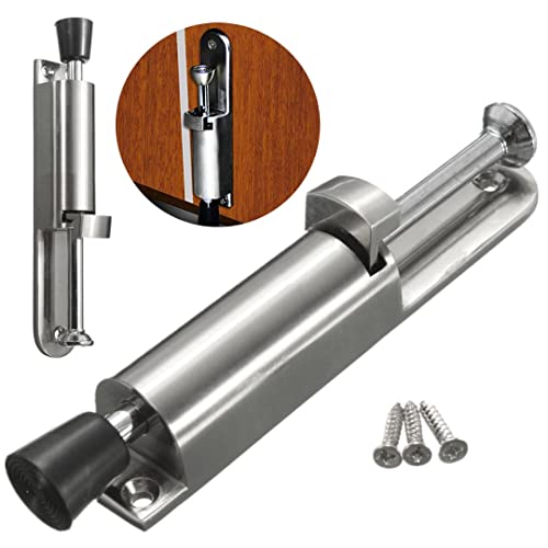 Stainless Steel Telescopic Door Stopper Silver Step-On Door Holder