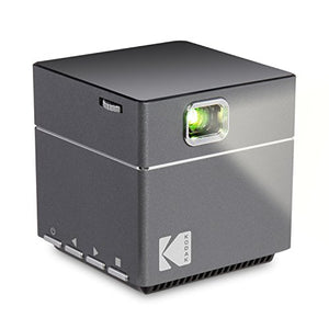 Kodak DLP Cube Mini Portable Projector with 1080p Pico LED HD Quality- Rechargeable with Speakers – HDMI and Micro SD Card - for Home, Office, Movies and Gaming - Supports Android and iOS Devices