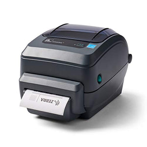 Zebra GX430t Thermal Transfer Desktop Printer Print Width of 4 in USB Serial and Parallel Port Connectivity Includes Cutter - GX43-102512-000