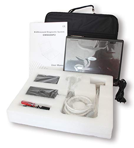 CONTEC CMS600P2 Vet Veterinary,Portable Laptop B-Ultrasound Scanner Machine for Horse/Equine/Sheep Big Animal Use Newest FDA (Convex Probe)