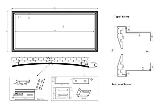Elite Screens Lunette 2 Series, 100-inch Diagonal 16:9, Curved Home Theater Fixed Frame Projector Screen, CURVE100WH2