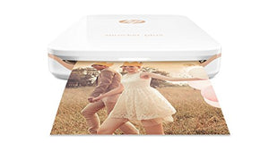 HP Sprocket Plus Instant Photo Printer, Print 30% Larger Photos on 2.3x3.4 Sticky-Backed Paper – White (2FR85A)