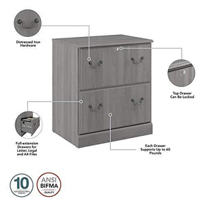 Bush Furniture UrbanPro L Shaped Desk with Storage Set - Modern Gray, Engineered Wood