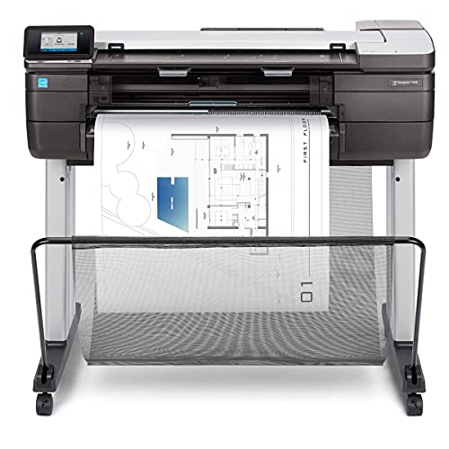 HP DesignJet T830 Large Format Printer, 24" Color Inkjet Plotter, Wireless, Multifunction