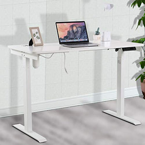 47-Inch Standing Desk Electric Height Adjustable Computer Desk Stand Home Office Workstation, White