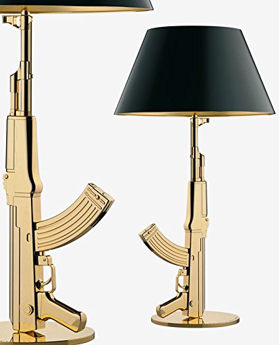Flos Guns Table Halogen or LED Table Lamp 18K Gold Made in Italy
