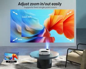 GooDee Full HD 1080P Projector with 5G WiFi, Bluetooth, and 4K Support