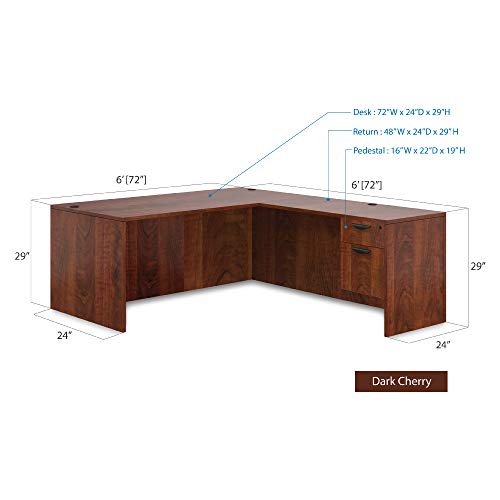 G GOF 2 Person Separate Workstation Cubicle (6'D x 12'W x 4'H) - Office Partition & Room Divider