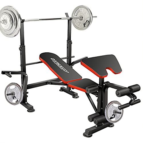 OppsDecor Strength Training Olympic Weight Benches for Full Body Workout - Adjustable Olympic Weight Bench for Indoor Exercise(US Stock)