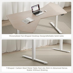 EUREKA ERGONOMIC Electric Standing Desk 70 Inch - Height Adjustable Sit Stand Up Desk, Maple