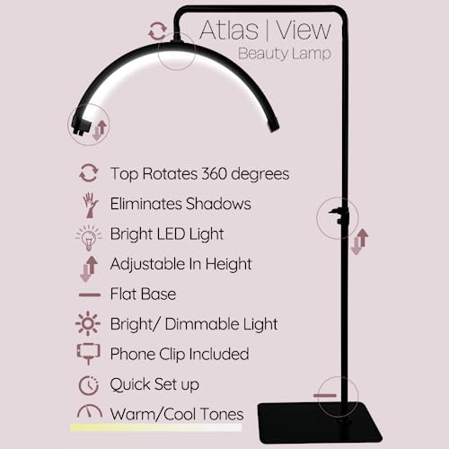 Atlas View Diamond Bling LED Floor Light for Estheticians, Tattoo Artists, and Facialists
