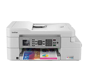 Brother MFC-J805DW INKvestmentTank Color Inkjet All-in-One Printer with Mobile Device and Duplex Printing with Up To 1-Year of Ink In-box, White, one size (Renewed)