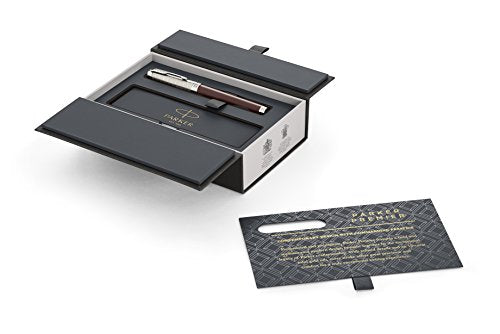 PARKER Premier Rollerball Pen, Custom Crimson Red with Fine Point Black Ink Refill