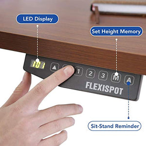 Flexispot EN1B Height Adjustable Desk Frame Electric Sit Stand Desk Base Home Office Stand up Desk(Black Frame)